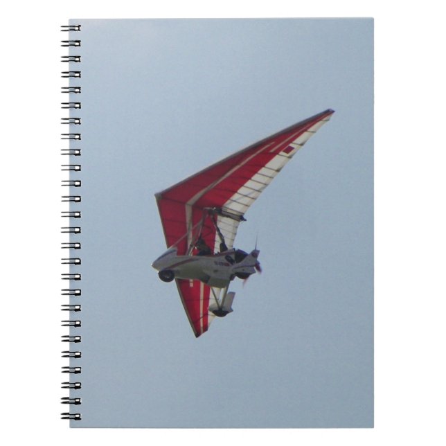 Powered hang glider spiral notebook (Front)