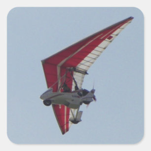 Powered hang glider square sticker