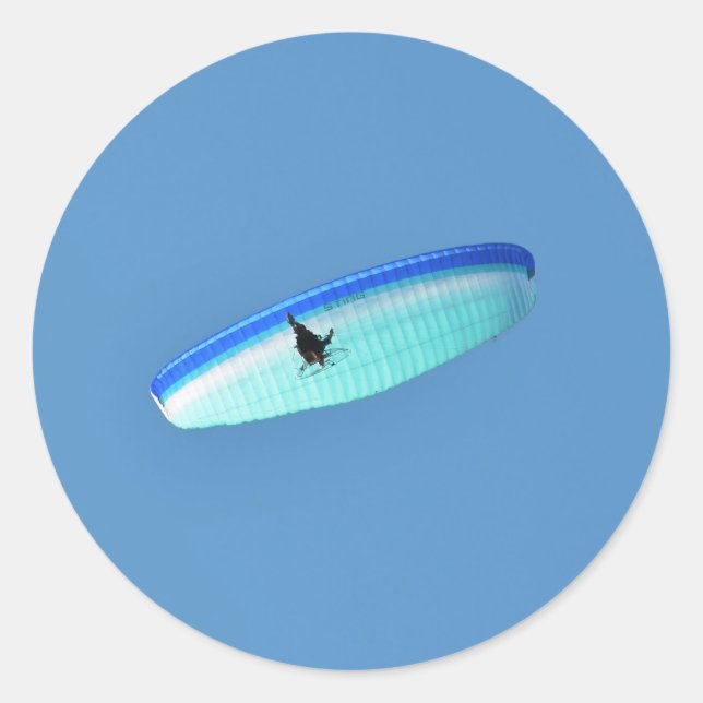 Powered Para Glider Classic Round Sticker (Front)