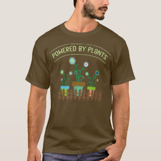 Powered Plants Flower Lover Plantsman Gardening En T-Shirt