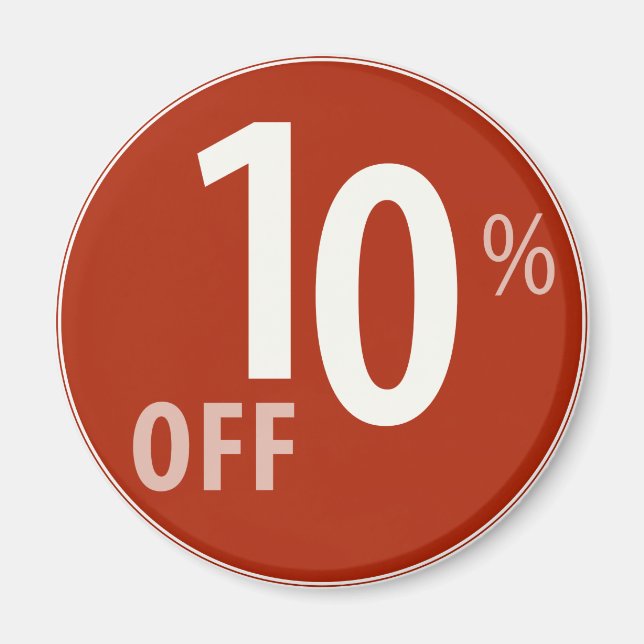 Powerful 10% OFF SALE Sign - Magnets (Front)