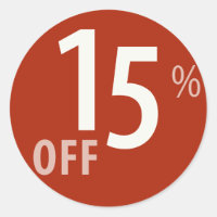 Powerful 15% OFF SALE Sign - Sticker