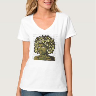 Powerful Afro Art on Equity and Inclusion  T-Shirt
