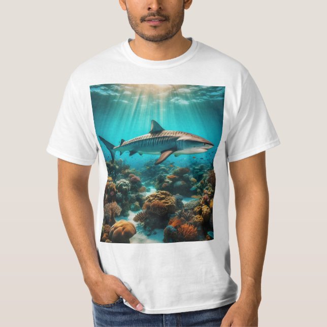Powerful and Majestic: The Tiger of the Seas T-Shirt (Front)