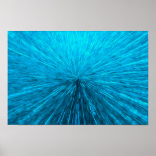 Powerful Burst of Blue Energy Poster