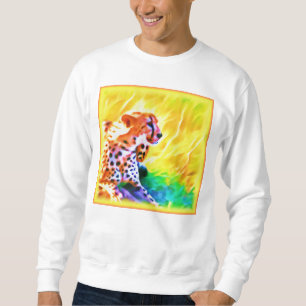Powerful Cheetah Animal Painting. Buy Now Sweatshirt