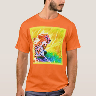 Powerful Cheetah Animal Painting. Buy Now T-Shirt