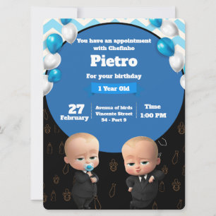 Powerful Chefinho Invitation - Party Birthday