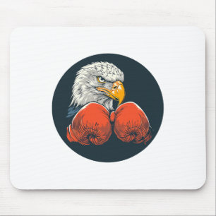 Powerful Eagle With Boxing Gloves For A Dynamic Lo Mouse Pad