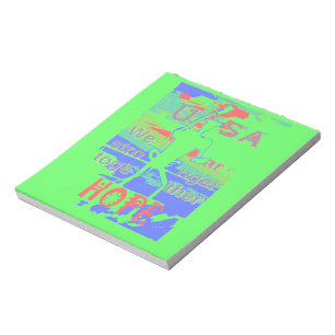 Powerful ECO USA Hillary Hope We Are Stronger Toge Notepad