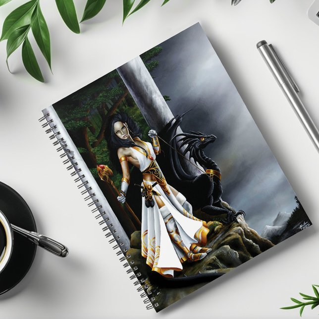 Powerful Fantasy Sorceress Black Dragon Guardian Planner (Creator Uploaded)