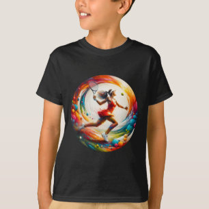 Powerful Forehand – Female Tennis Player In Action T-Shirt