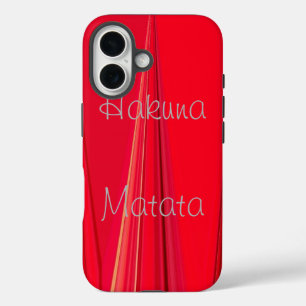 Powerful Hakuna Matata lovely Royal unique red iPhone 16 Case