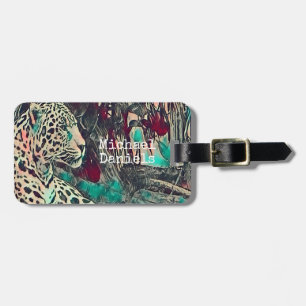 Powerful Jaguar Monogram Luggage Tag