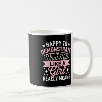 Powerful Karate Girl Statement Design Coffee Mug