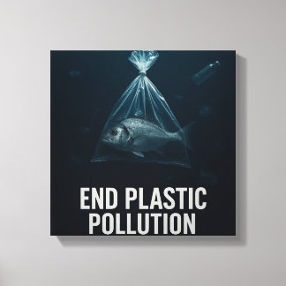 Powerful Marine Rescue End Plastic Pollution Canvas Print