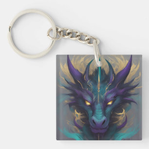 Powerful Mythical Dragon Head Key Ring