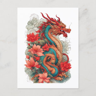 Powerful Oriental Dragon Postcard