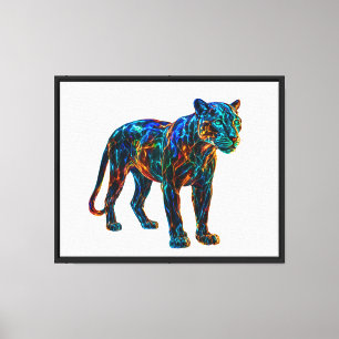 Powerful Panther Art Canvas Print