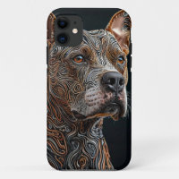 Powerful Pitbull Dog Face Animal Aesthetic