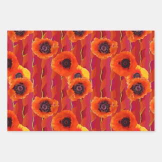 Powerful Poppies Wrapping Paper Sheet