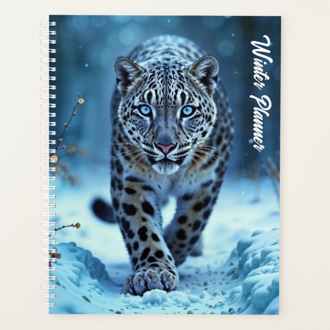 Powerful predator snowy wilderness cold beauty planner (Front)