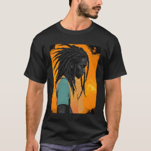 Powerful Proud Black Man Abstract Sticker T-Shirt