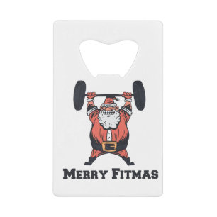 Powerful Santa Claus Weights Lifting