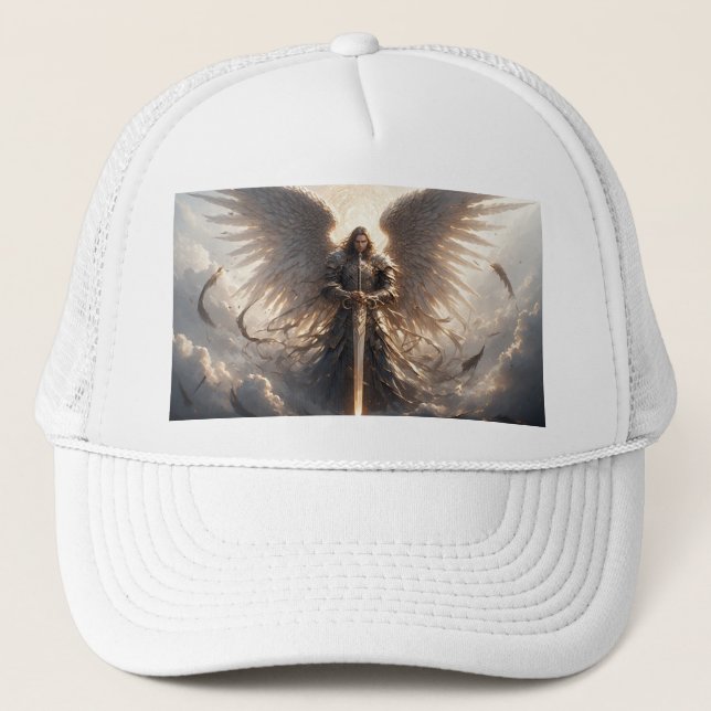 Powerful St Michael the Archangel Trucker Hat (Front)