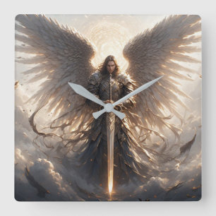 Powerful St Michael the Archangel Wall Clock
