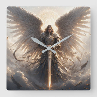 Powerful St Michael the Archangel Wall Clock