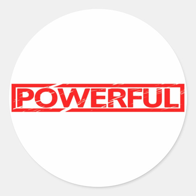 Powerful Stamp Classic Round Sticker (Front)