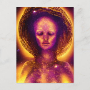Powerful Star Woman  Postcard