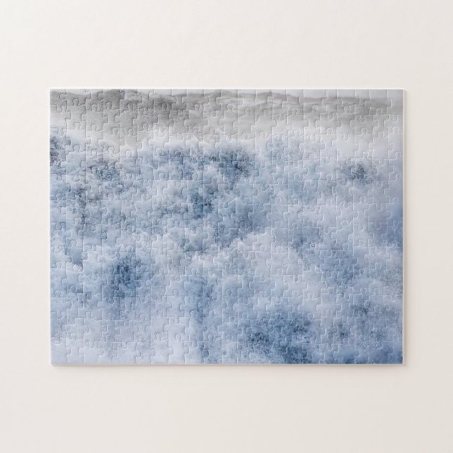 Powerful Stormy Waves In Winter Jigsaw Puzzle (Horizontal)