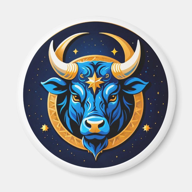 Powerful Taurus Bull For Astrology Lovers Magnet (Front)