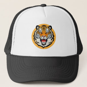 Powerful Tiger Illustration Trucker Hat