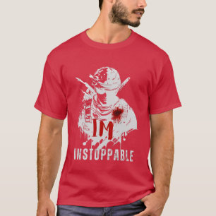 Powerful Warrior Silhouette I M Unstoppable Edgy T-Shirt