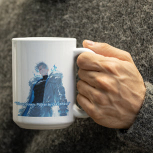 Powerful white hair Anime Guy Coffee Mug