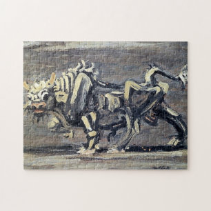Powerful “White Ox 1” Painting by Lee Jung-seob Jigsaw Puzzle