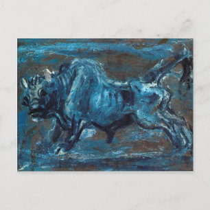 Powerful “White Ox 4" Painting by Lee Jung-seob Postcard