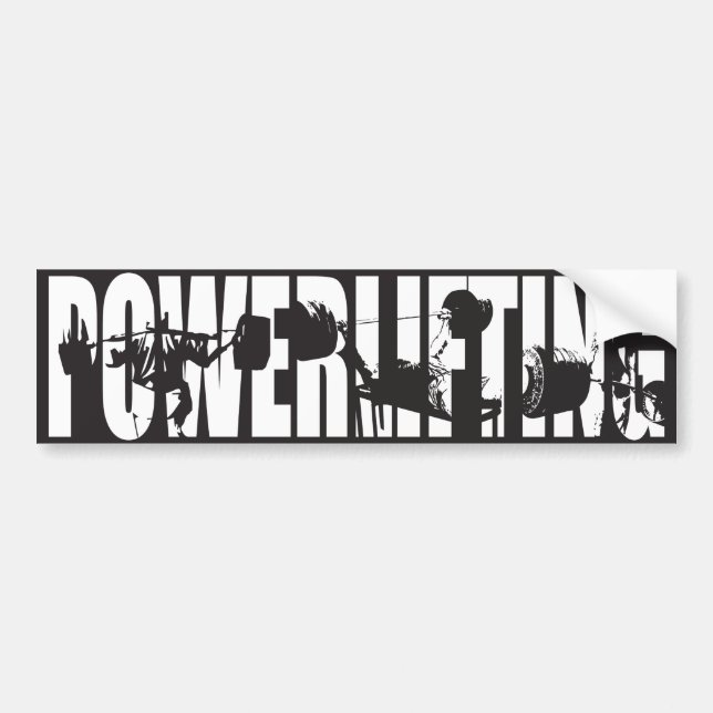 Powerlifting Bumper Sticker (Front)