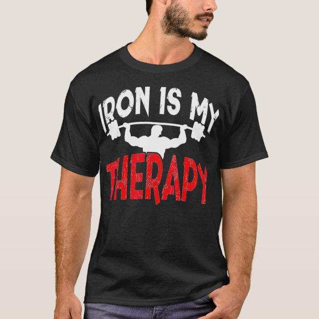 Powerlifting Motivation Shirt - Iron Is My Tee (Front)