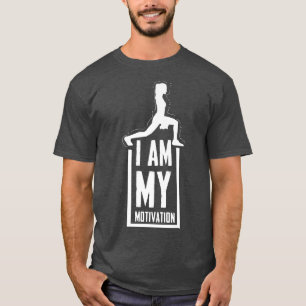 Powerlifting Workout Fitness Design I Am My Motiva T-Shirt