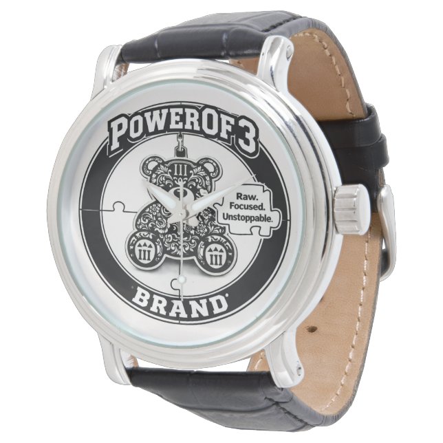 PowerOf3 Executive Crown Skeleton Watch (Angled)