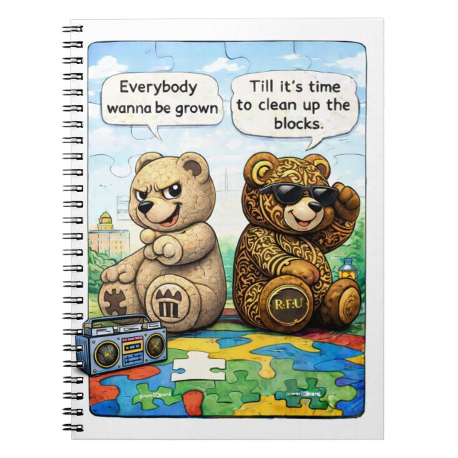 PowerOf3Brand “Little Visionary” Urban Puzzle Art Notebook (Front)
