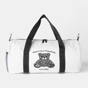 PowerOf3Brand “Peace Over Popularity” Small Duffle Bag