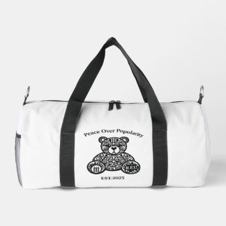 PowerOf3Brand “Peace Over Popularity” Small Duffle Bag