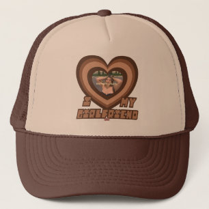 PowerPuff Dingus Brown Heart - GIRLFRIEND Trucker Hat