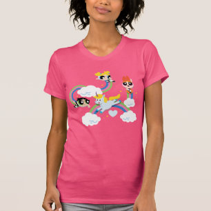 Powerpuff Girls & Donny Rainbow Pattern T-Shirt