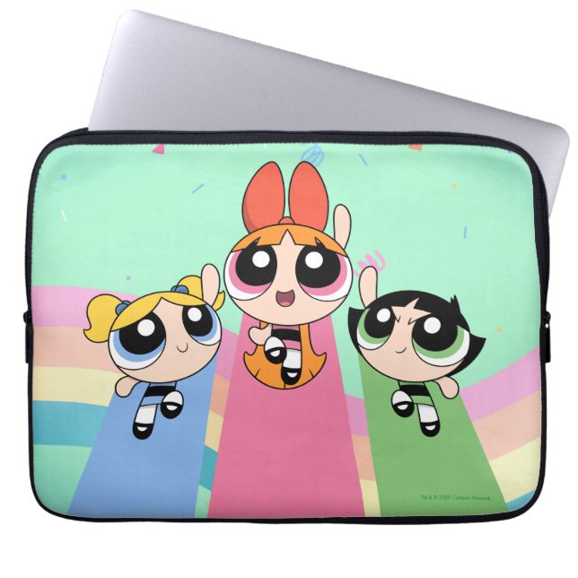 Powerpuff Girls Fly High Laptop Sleeve (Front)